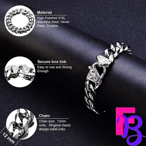 *NEW!* 12MM Miami Cuban Stainless Steel Bracelet - Picture 3 of 8